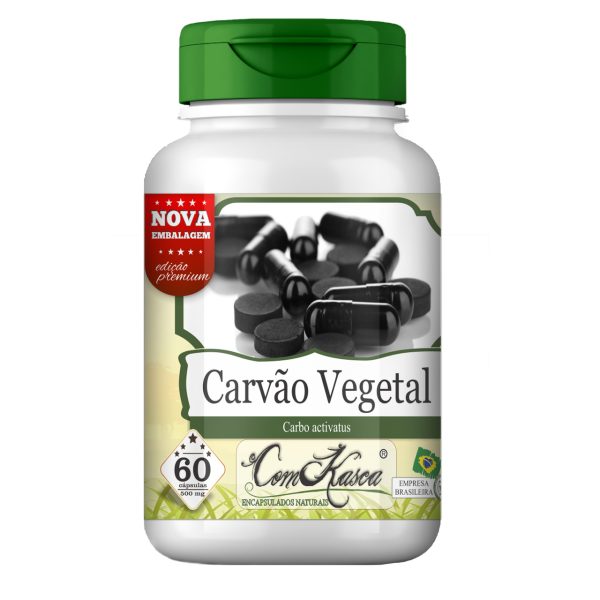Carvão Vegetal ComKasca 60 caps