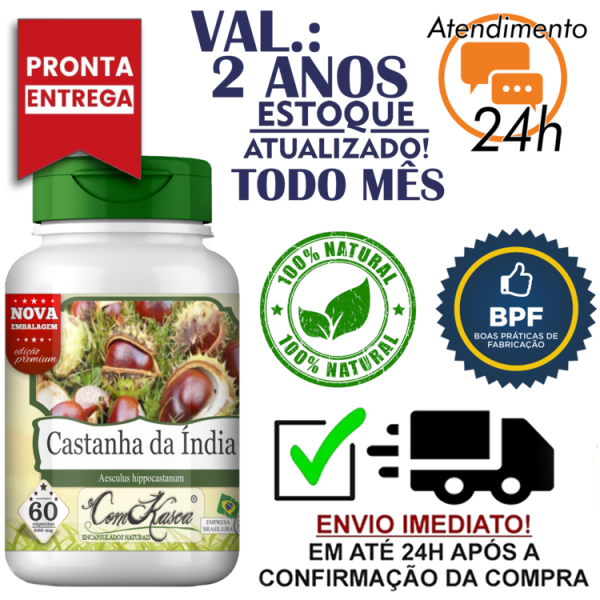 Castanha da Índia ComKasca 60 caps - Imagem 4