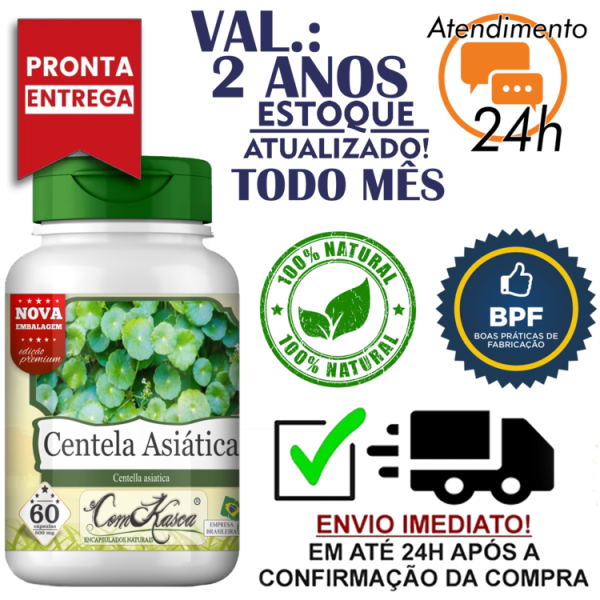 Centela Asiatica ComKasca 60 caps - Imagem 4