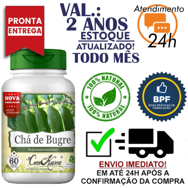 Chá de Bugre ComKasca 60 caps - Imagem 4