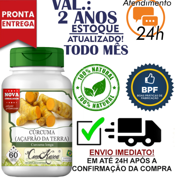 Cúrcuma ComKasca 60 cápsulas - Imagem 4
