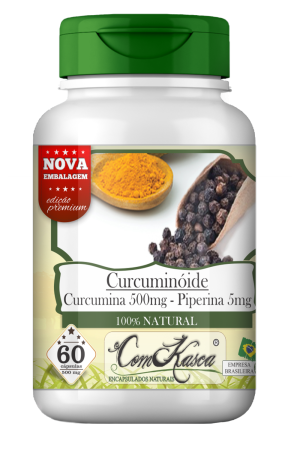 Curcumina com Piperina ComKasca 60 caps