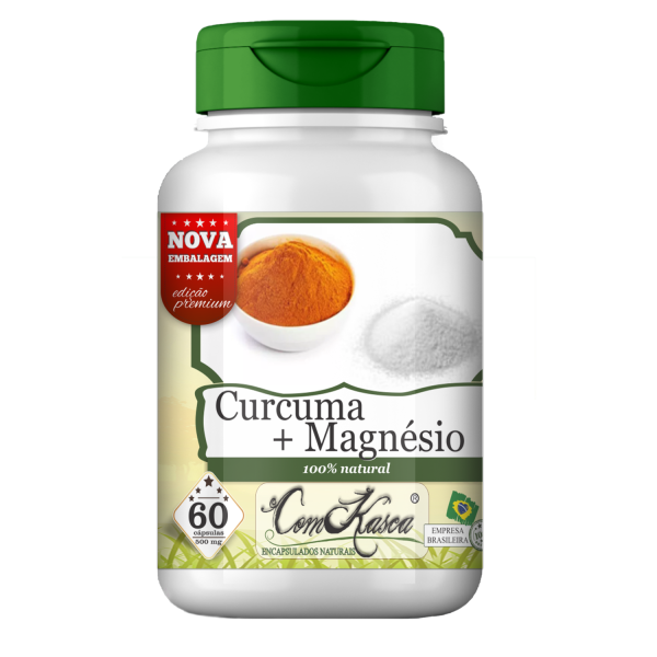 Cúrcuma com Magnésio ComKasca 60 cápsulas (LANÇAMENTO)