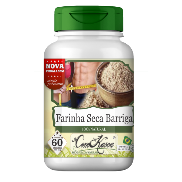 Farinha Seca Barriga ComKasca 60 cápsulas (composição nas fotos)