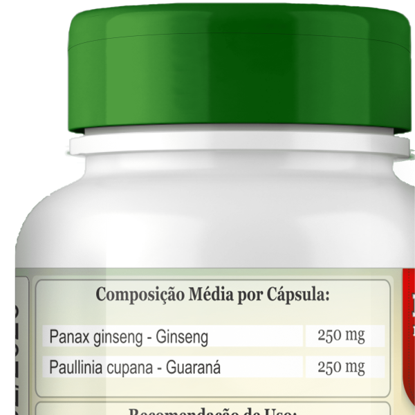 Ginseng com Guarana ComKasca 60 caps - Imagem 2