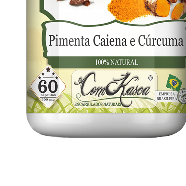 Pimenta Caiena/Cúrcuma ComKasca 60 caps - Imagem 3