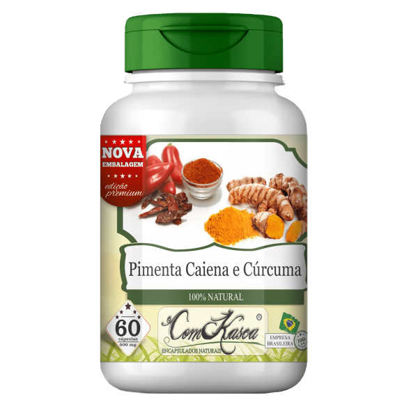 Pimenta Caiena/Cúrcuma ComKasca 60 caps