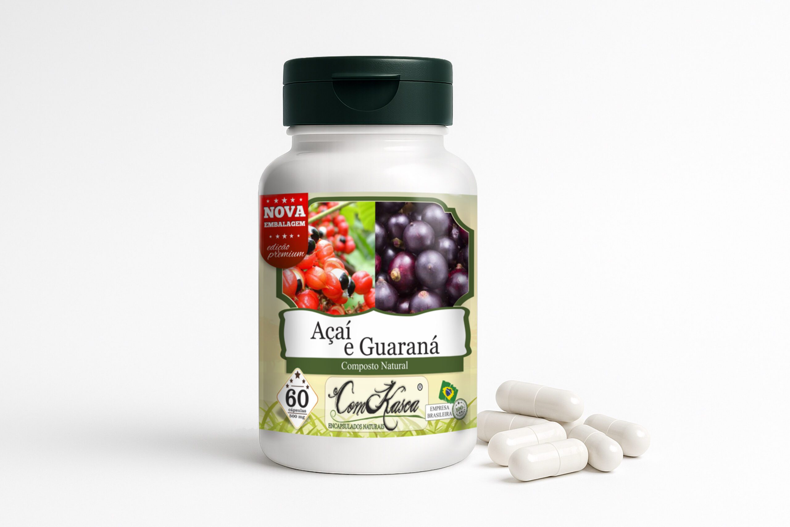 Açai e Guaraná ComKasca 60 caps - Imagem 2