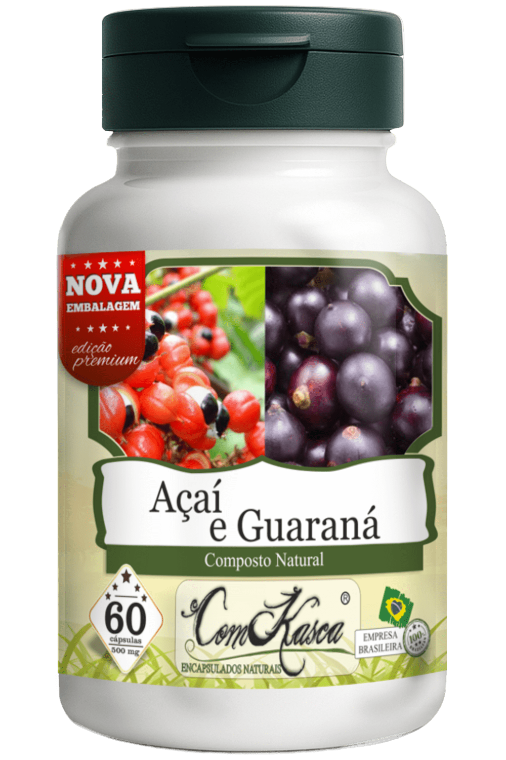 Açai e Guaraná ComKasca 60 caps - Imagem 3