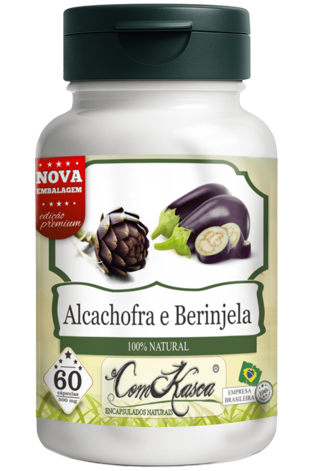 Alcachofra/Berinjela ComKasca 60 caps - Imagem 3