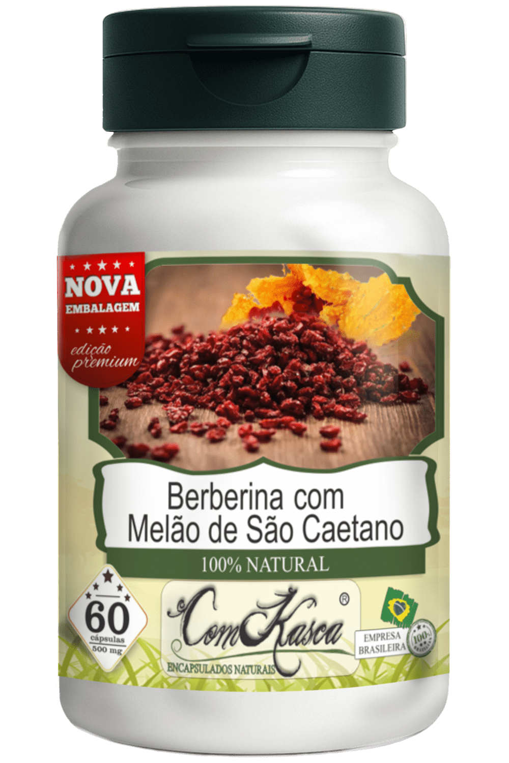 Berberina com Melão de São Caetano ComKasca 60 caps - Imagem 2
