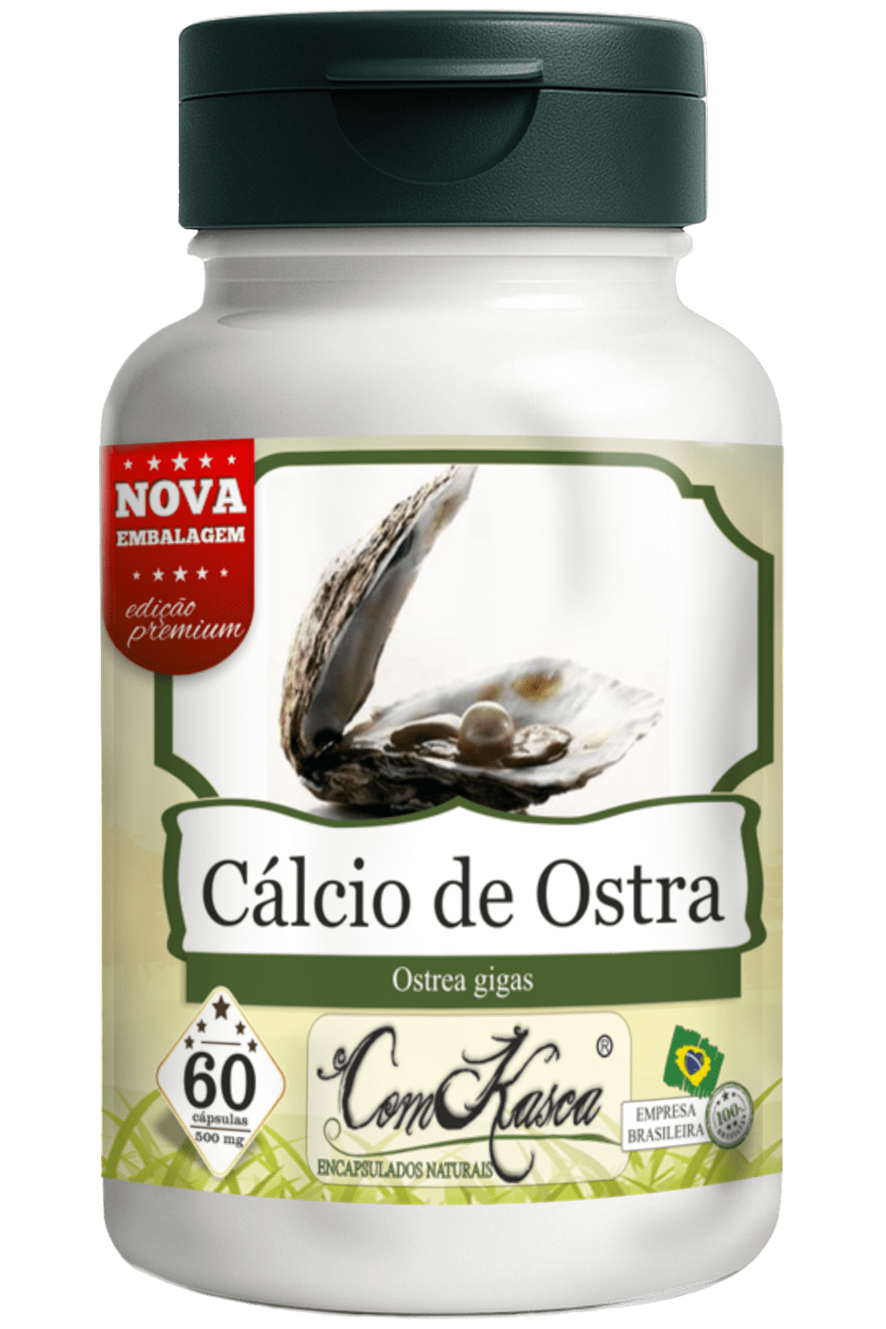 Cálcio de Ostra ComKasca 60 caps - Imagem 3