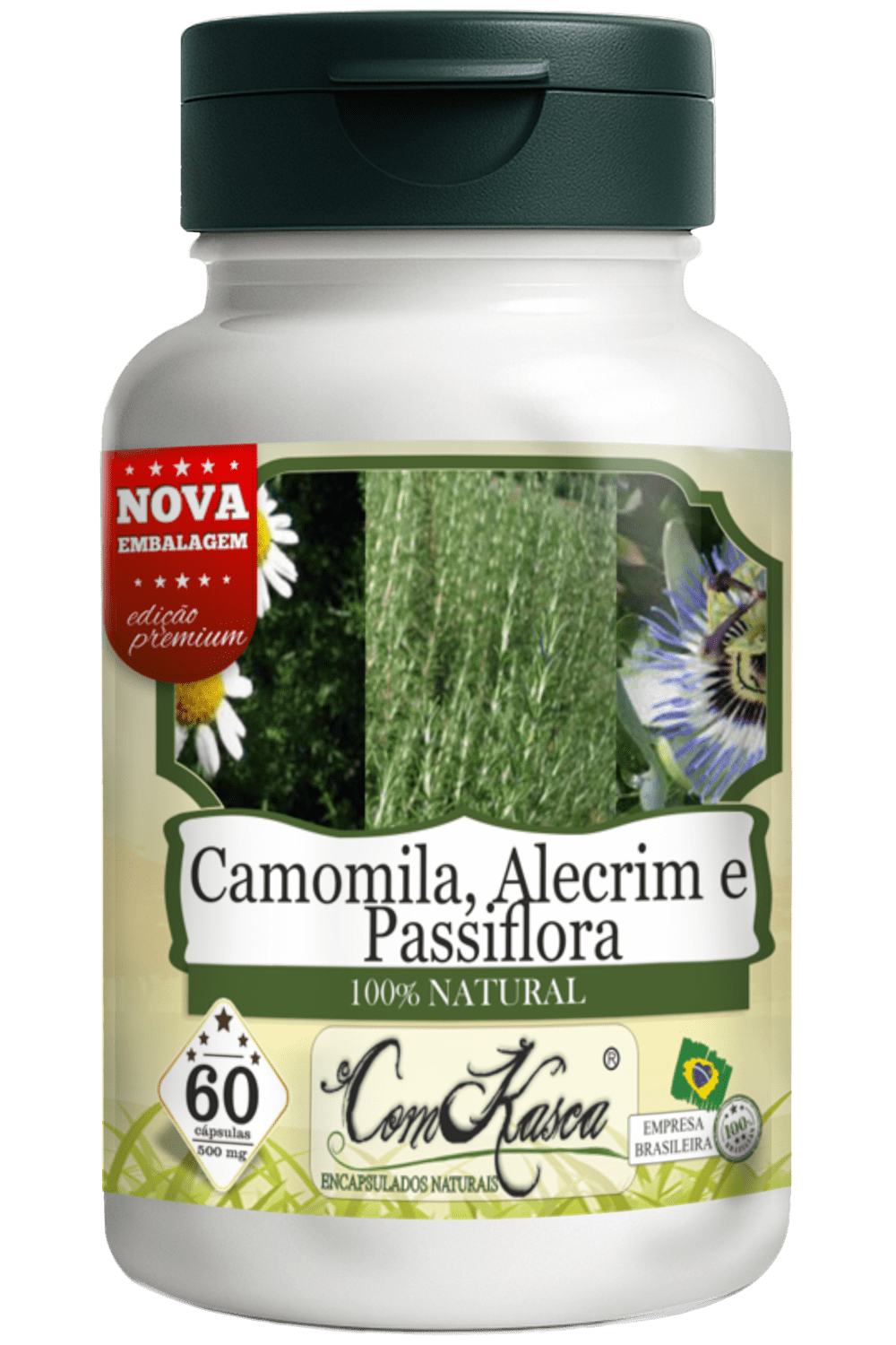 Camomila + Alecrim + Passiflora ComKasca 60 caps - Imagem 3