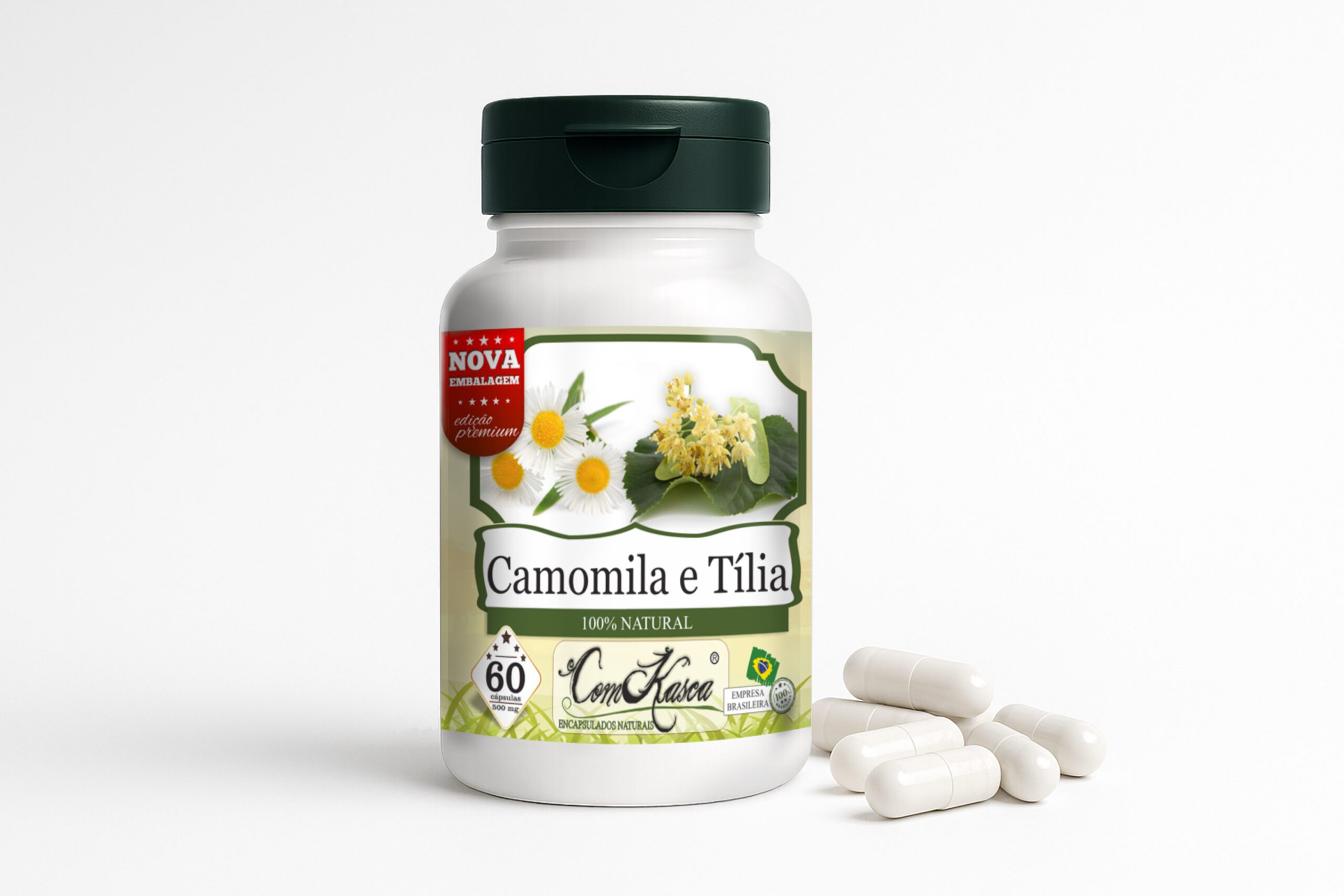 Camomila + Tília ComKasca 60 caps - Imagem 2