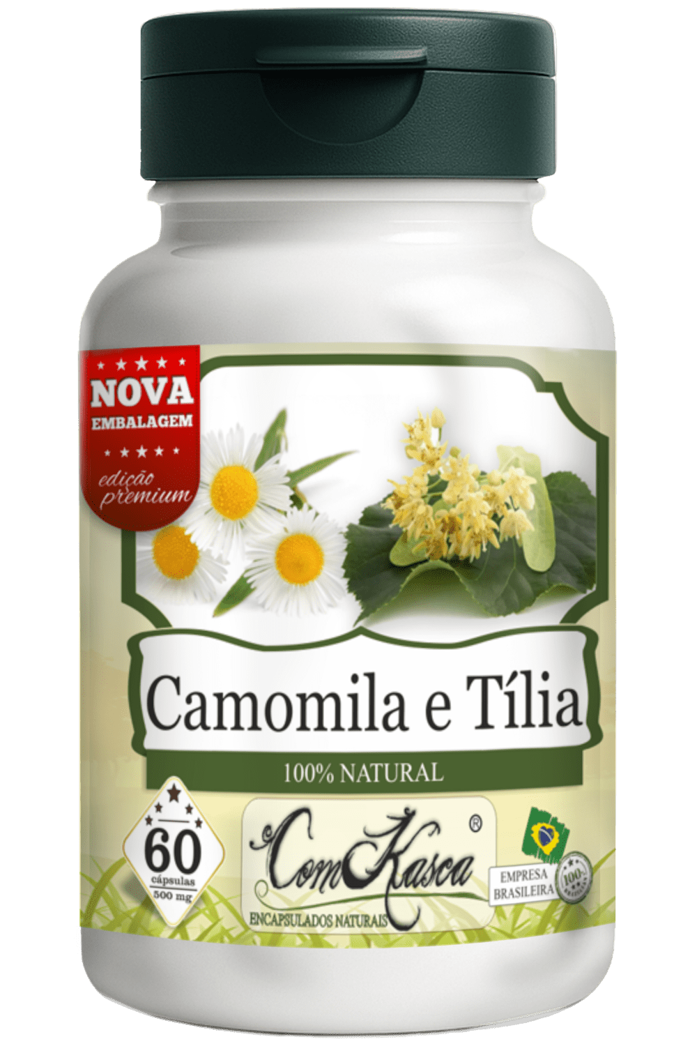 Camomila + Tília ComKasca 60 caps - Imagem 3
