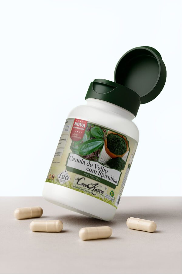Canela de velho e Spirulina 120 caps