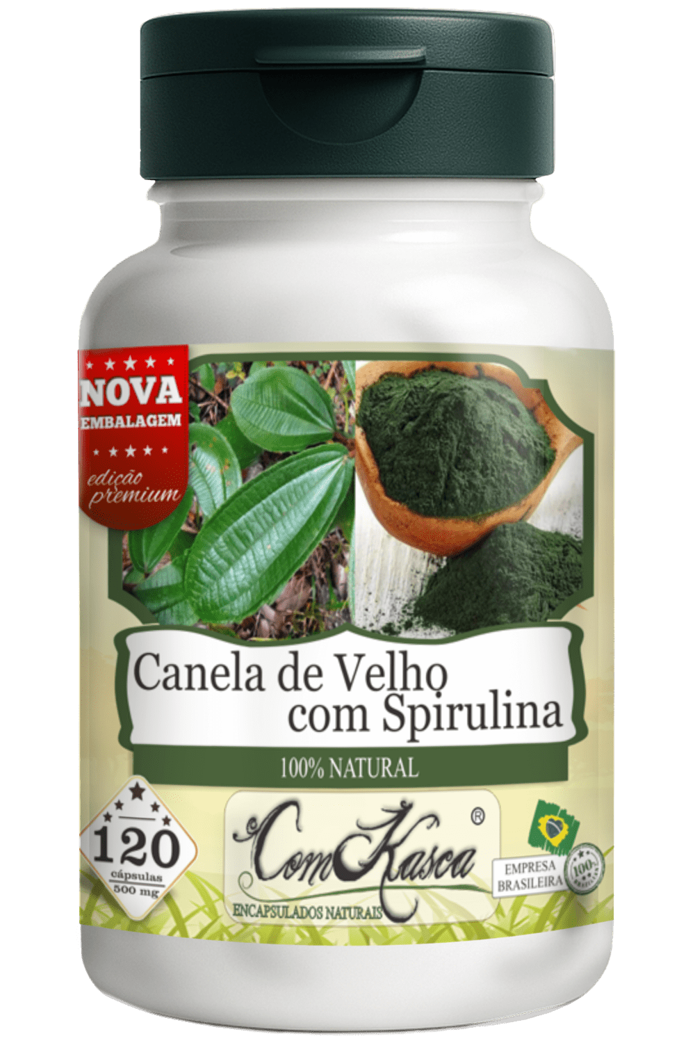 Canela de velho e Spirulina 120 caps - Imagem 3