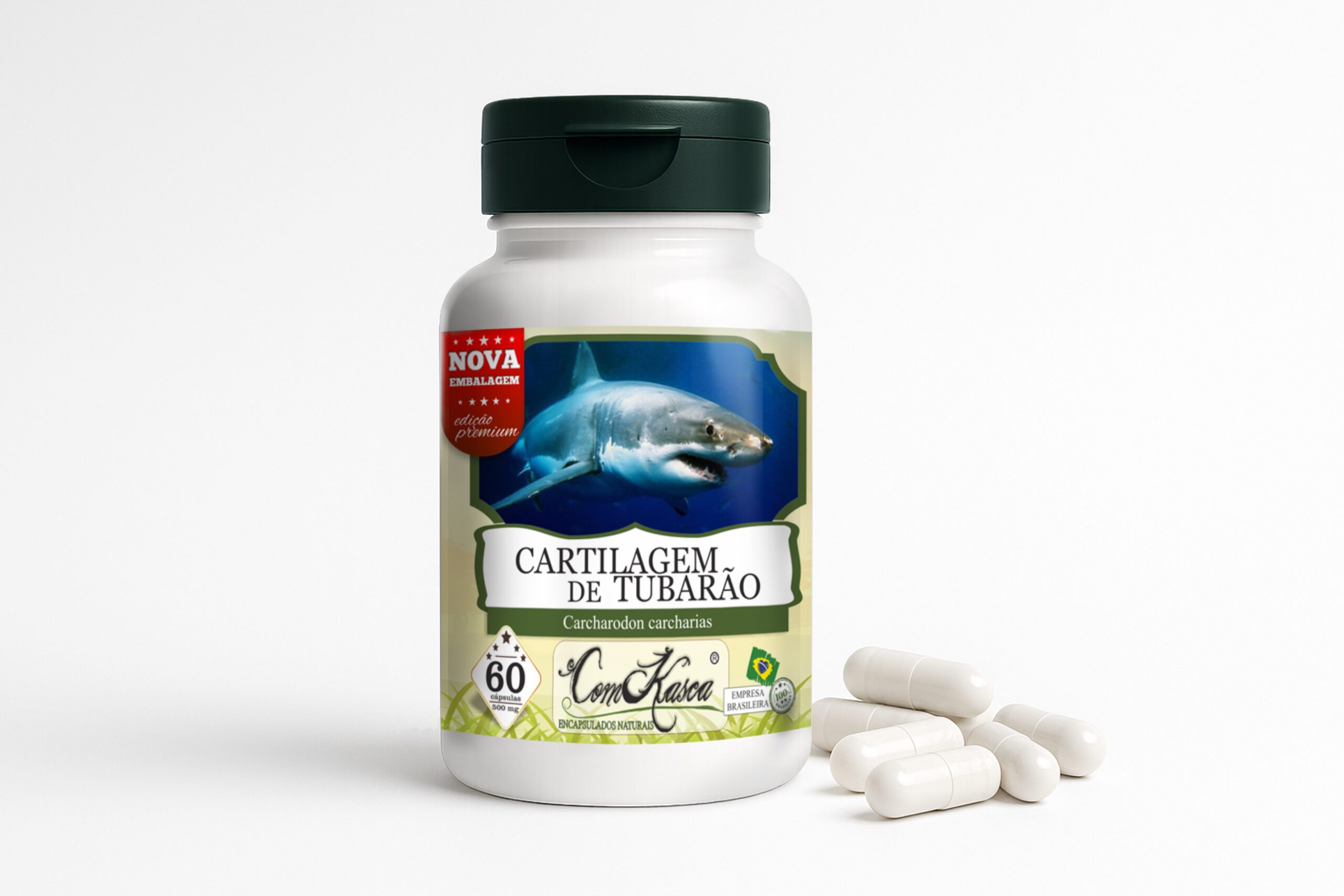 Cartilagem de Tubarão ComKasca 60 caps - Imagem 2