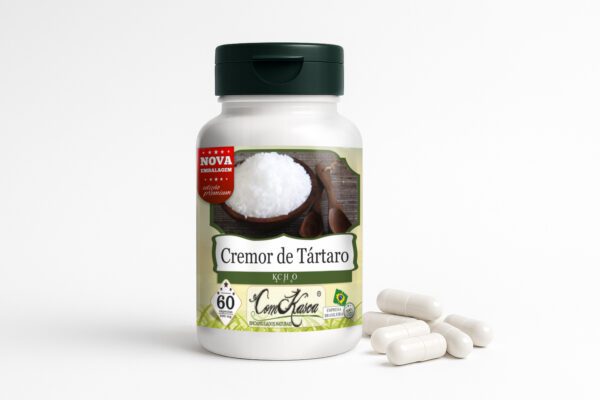 Cremor de Tártaro ComKasca 60 caps - Imagem 2