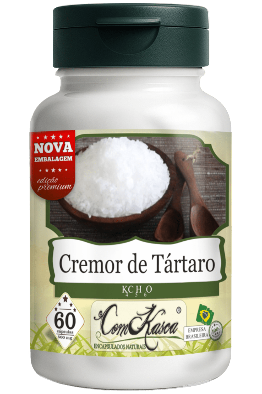 Cremor de Tártaro ComKasca 60 caps - Imagem 3