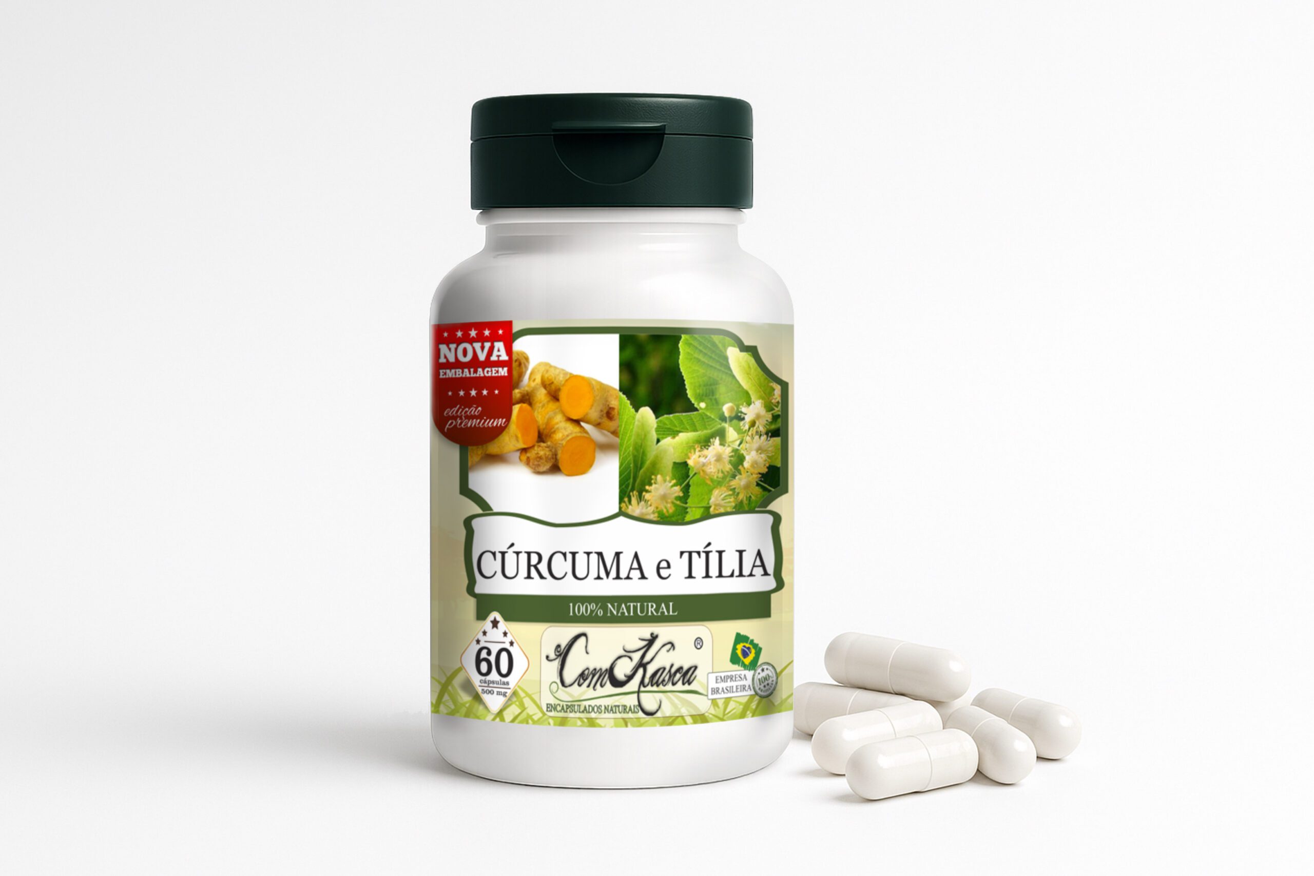Cúrcuma + Tília ComKasca 60 caps - Imagem 2