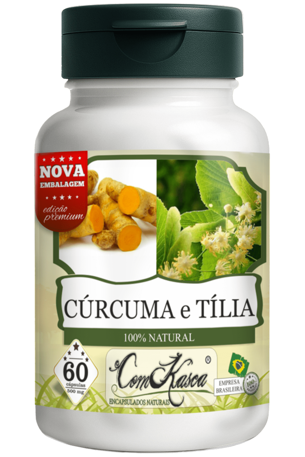 Cúrcuma + Tília ComKasca 60 caps - Imagem 3