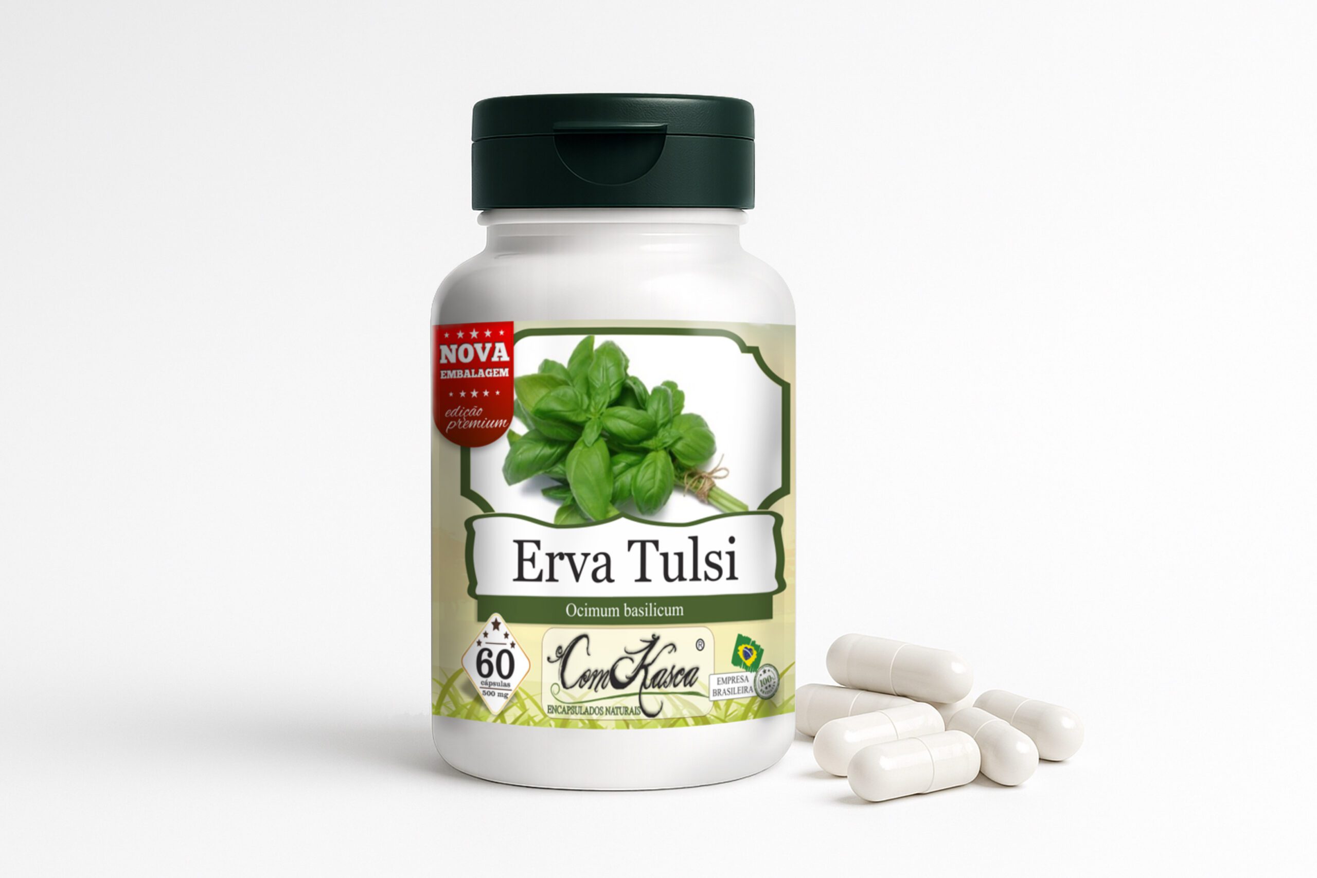 Erva Tulsi ComKasca 60 caps - Imagem 2
