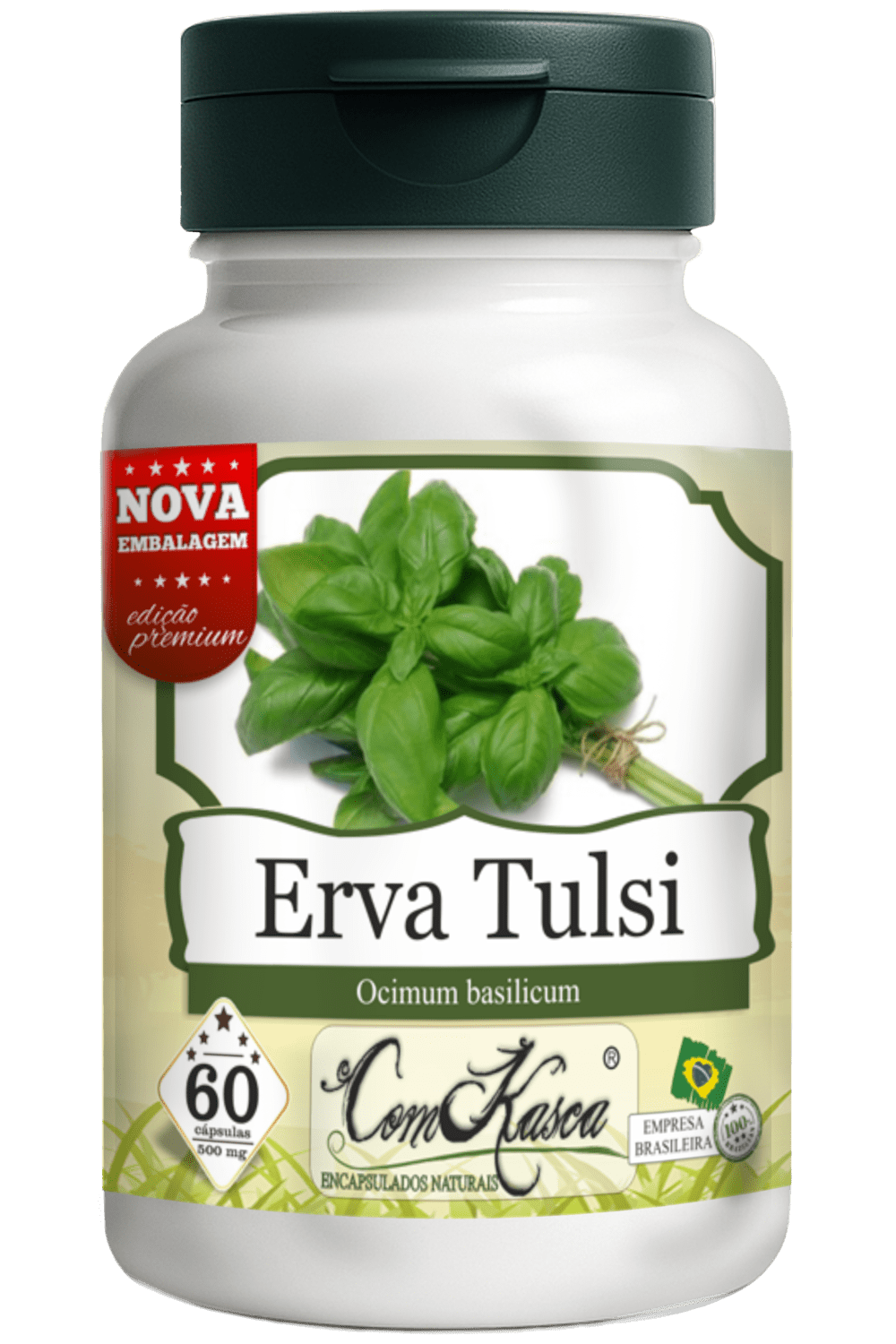 Erva Tulsi ComKasca 60 caps - Imagem 3
