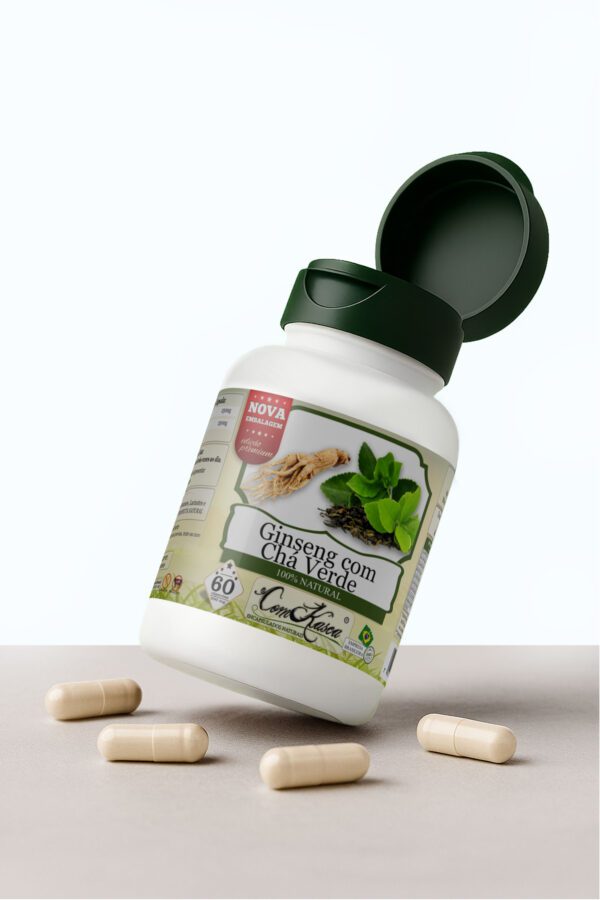 Ginseng + Chá Verde ComKasca 60 caps
