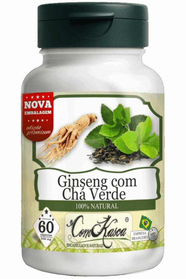 Ginseng + Chá Verde ComKasca 60 caps - Imagem 3