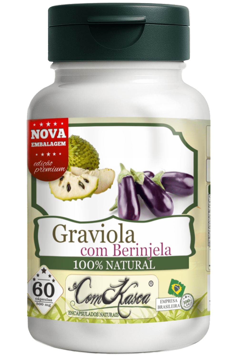 Graviola com Berinjela ComKasca 60 caps - Imagem 3