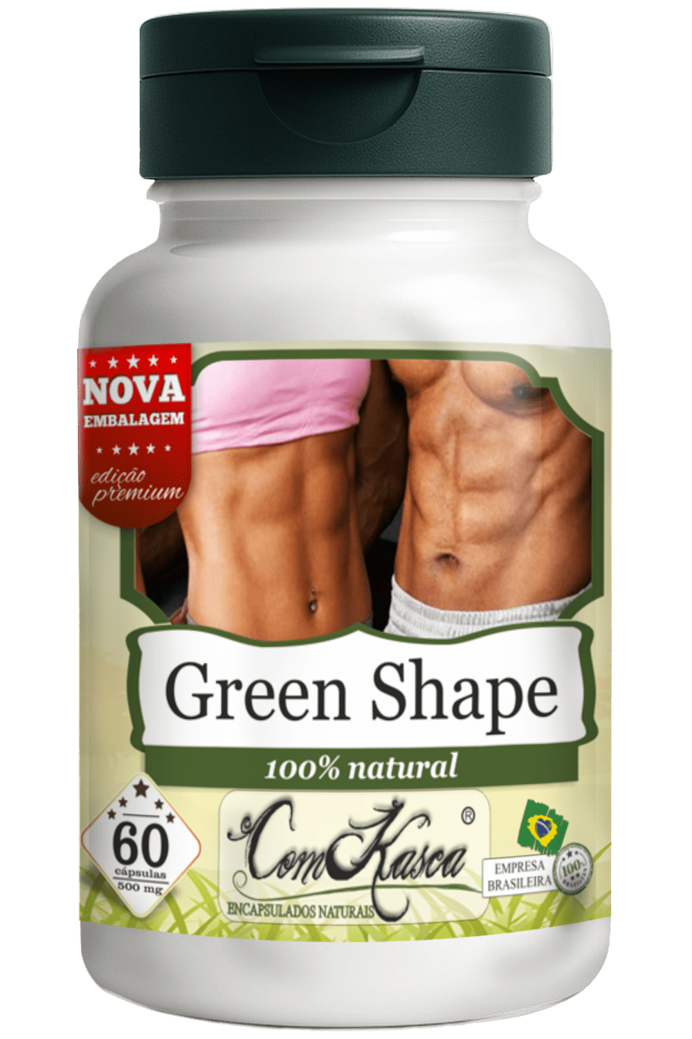 Emagrecedor (GREEN-SHAPE) ComKasca 60 caps - Imagem 3