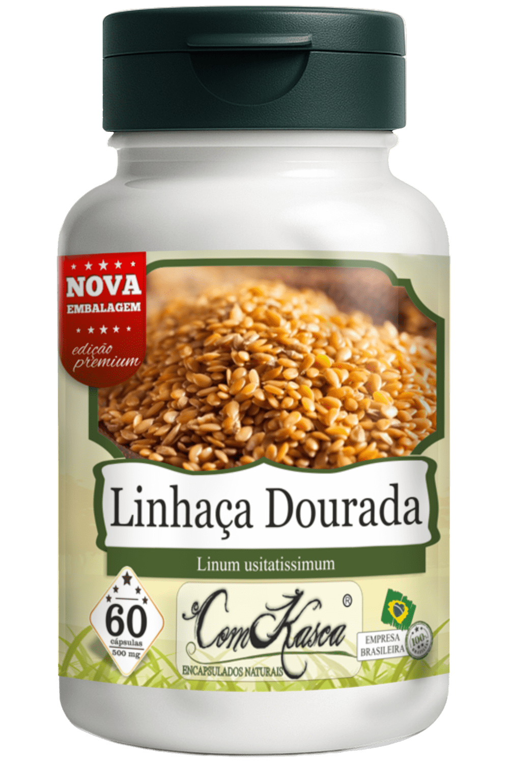Linhaça Dourada ComKasca 60 caps - Imagem 3