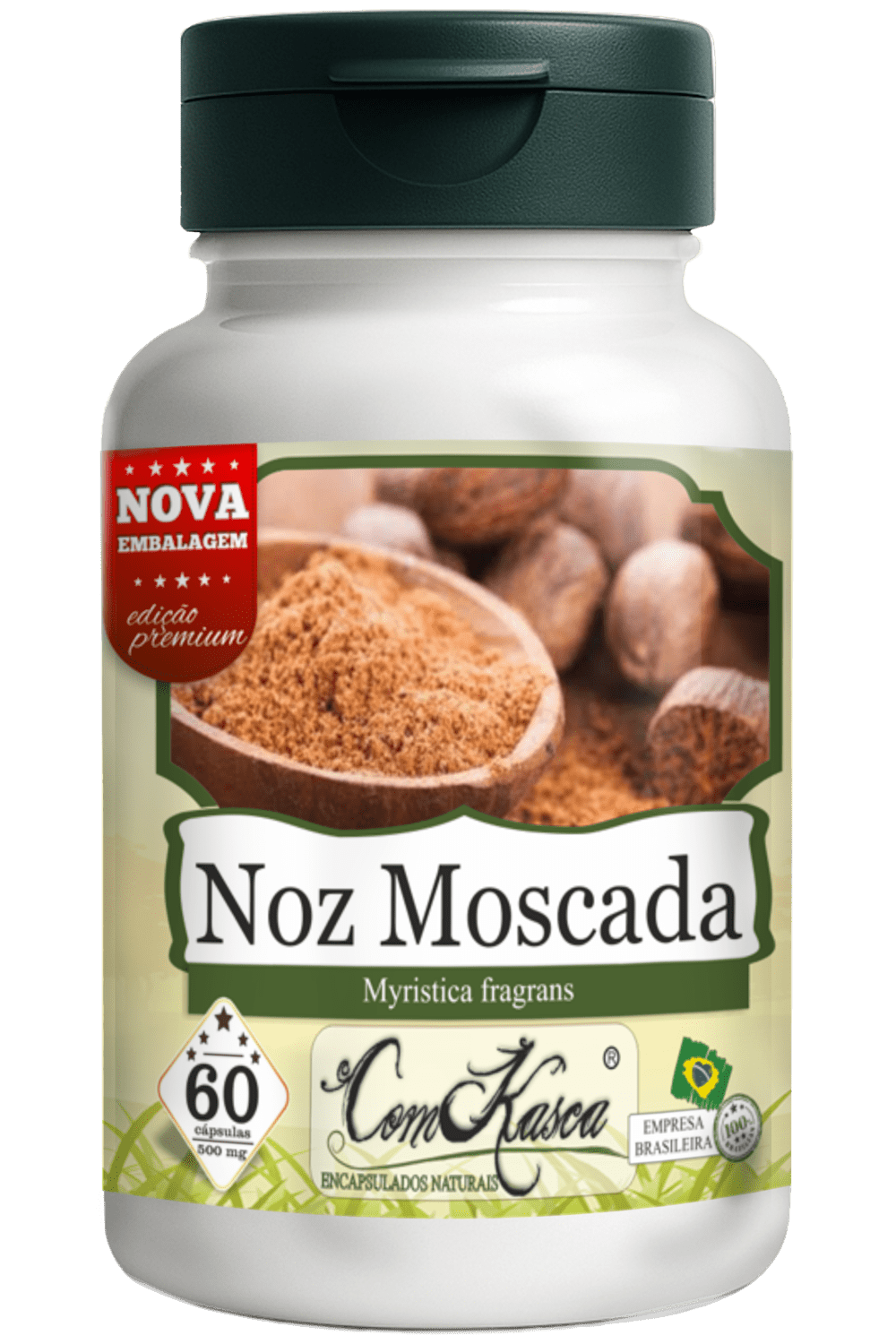 Noz Moscada ComKasca 60 caps - Imagem 3