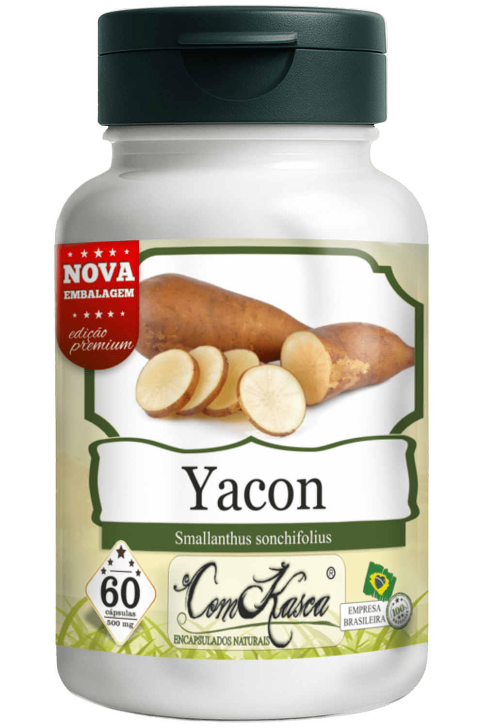 Yacon ComKasca 60 caps - Imagem 3